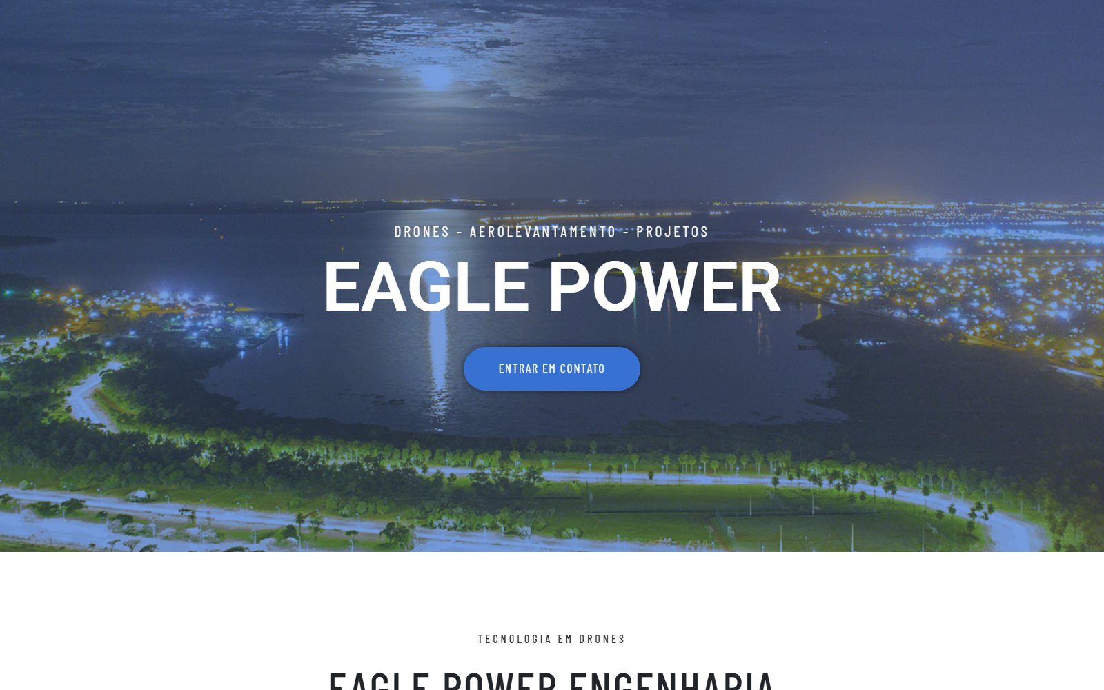 Home page of the website ATZE built for Eagle Power